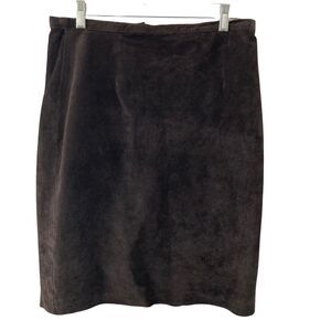 Vintage Rem Garson Suede Mini Skirt Brown Size 14